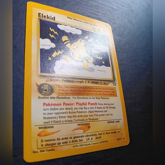 Elekid Pokemon Card - Neo Genesis - 22/111 Rare Non-Holo - Picture 3 of 9